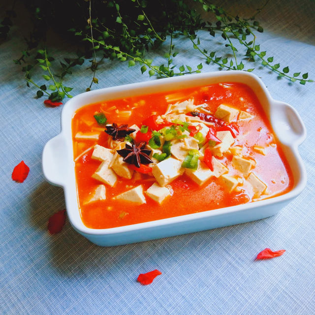 蕃茄金针菇炖豆腐