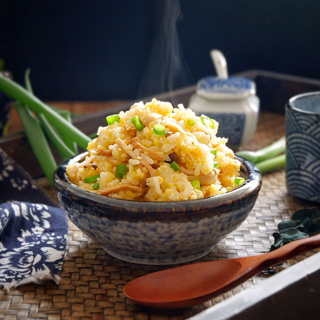 金沙双菇炒饭