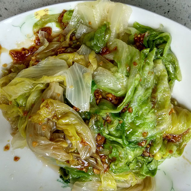 凉拌生菜新吃:蚝油生菜