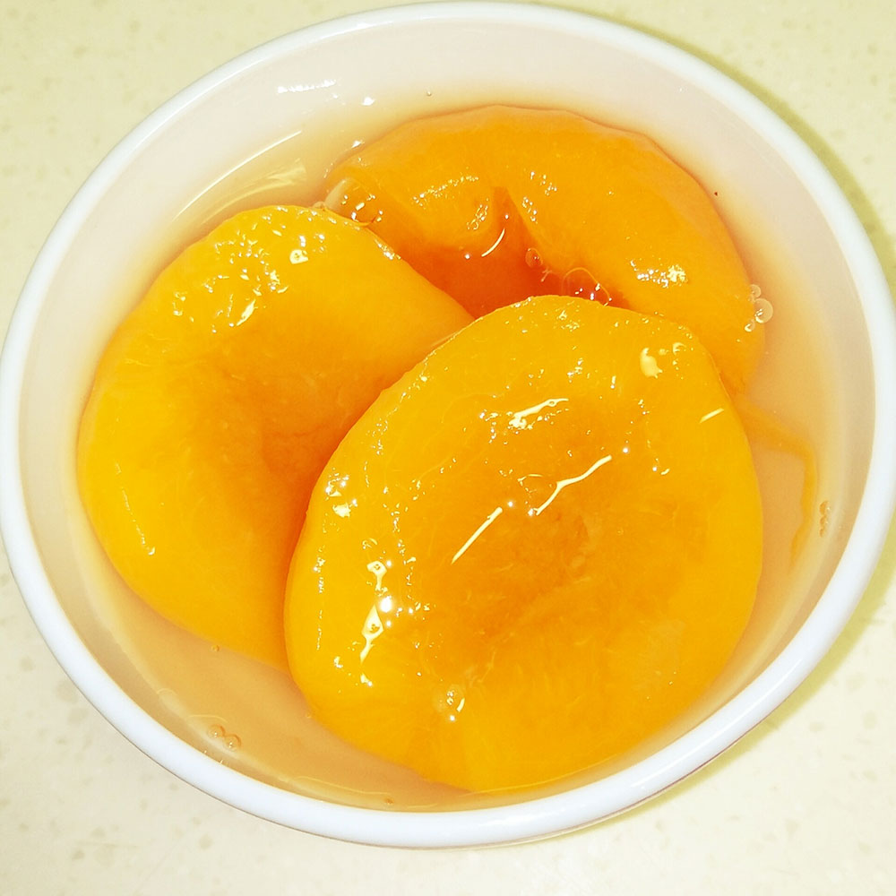 黄桃罐头摆盘造型图片