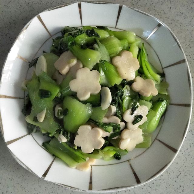 杏鲍菇炒油菜