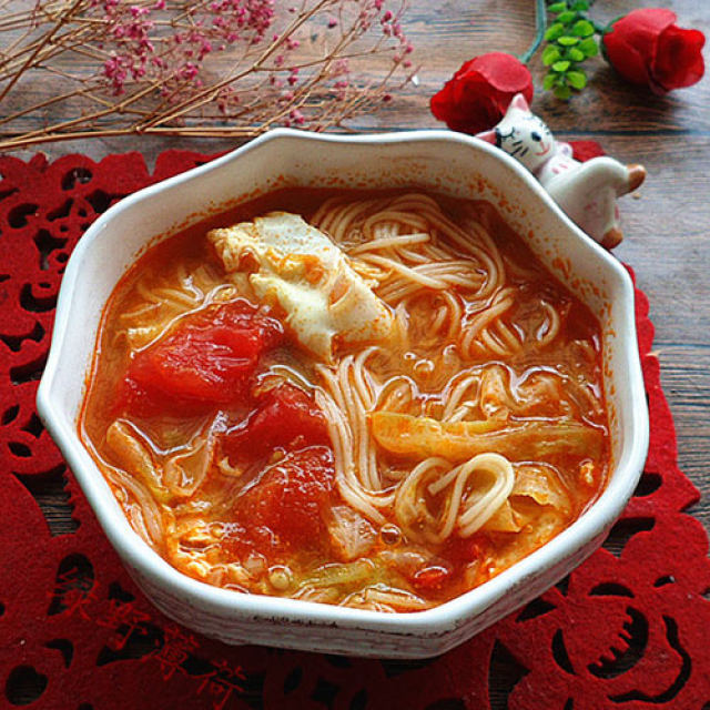 西红柿挂面汤
