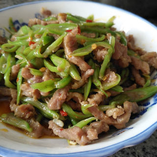 四季豆炒肉絲