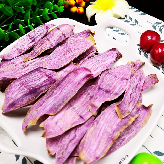 烤紫薯片