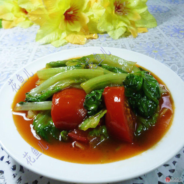 西红柿炒生菜