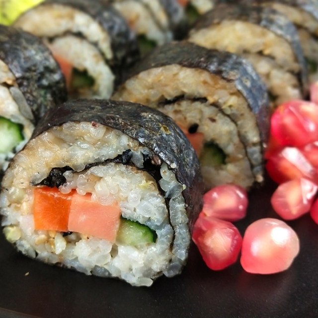 卷起秋天的美味，苦荞寿司来尝尝！