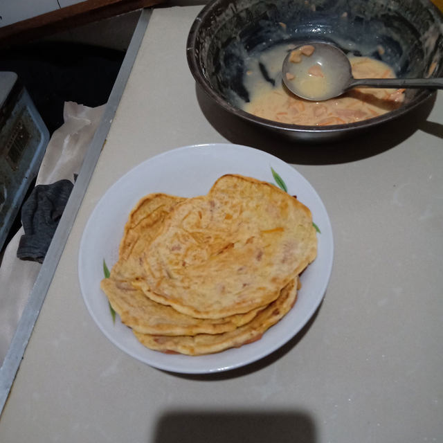 胡萝卜火腿煎饼