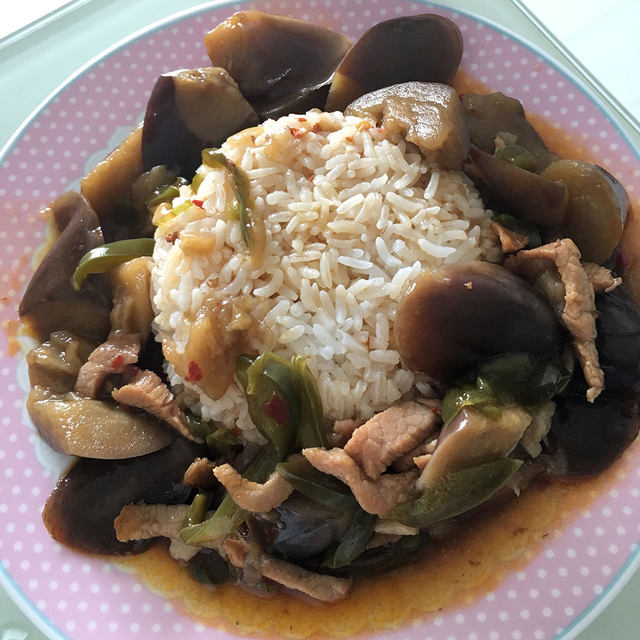 少油版肉丝茄子盖饭