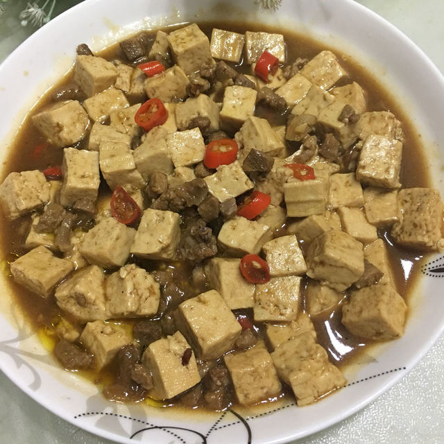 家常肉末炖豆腐