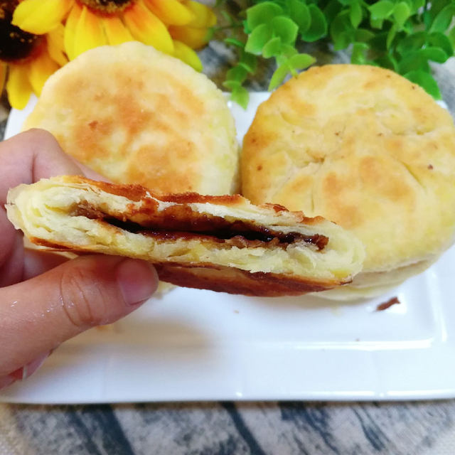 发面酥香红糖饼