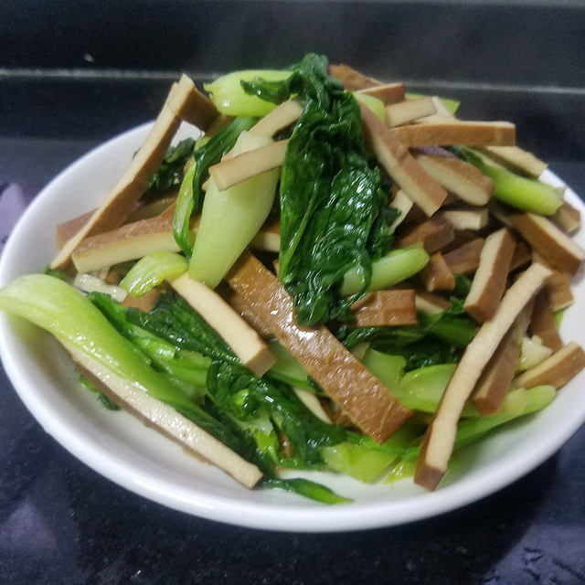 “豆腐”油菜炒豆干