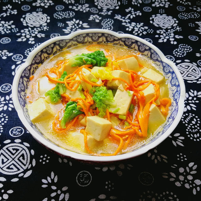 虫草花炖豆腐