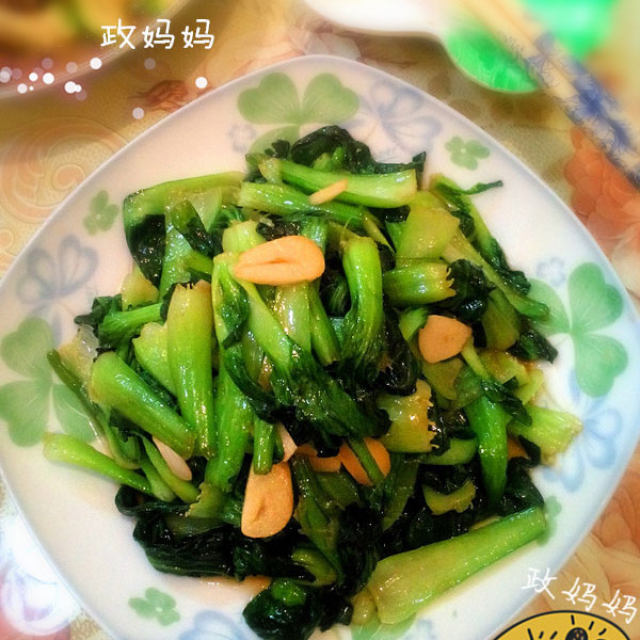 蒜香炒油菜