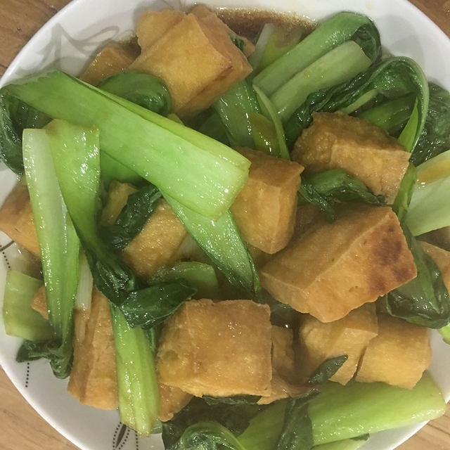 油豆腐烧油菜