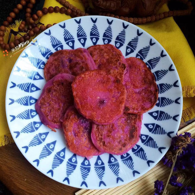 双奶紫薯饼