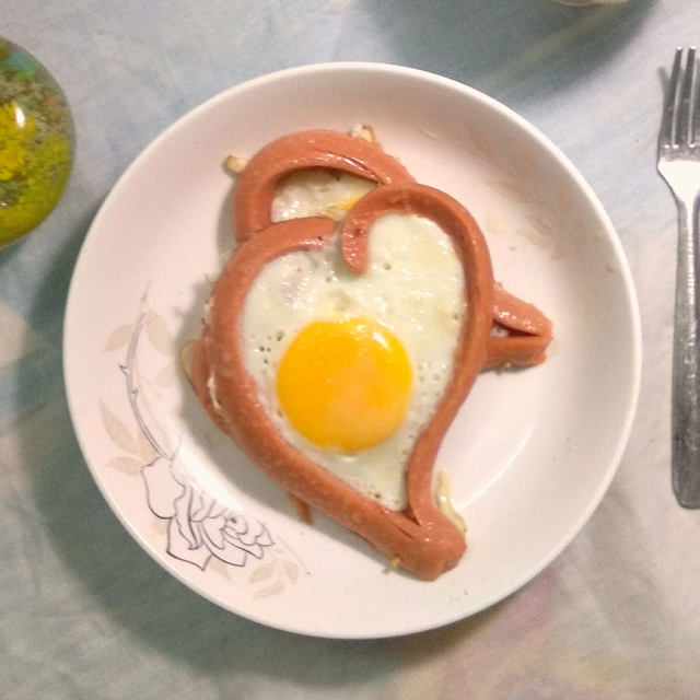 有颜有味的早餐――爱心煎蛋