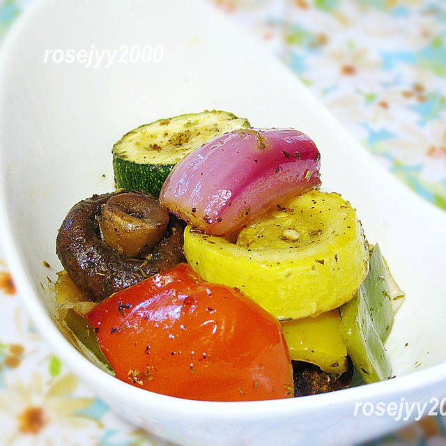 烤箱菜--香草黑椒烤蔬菜
