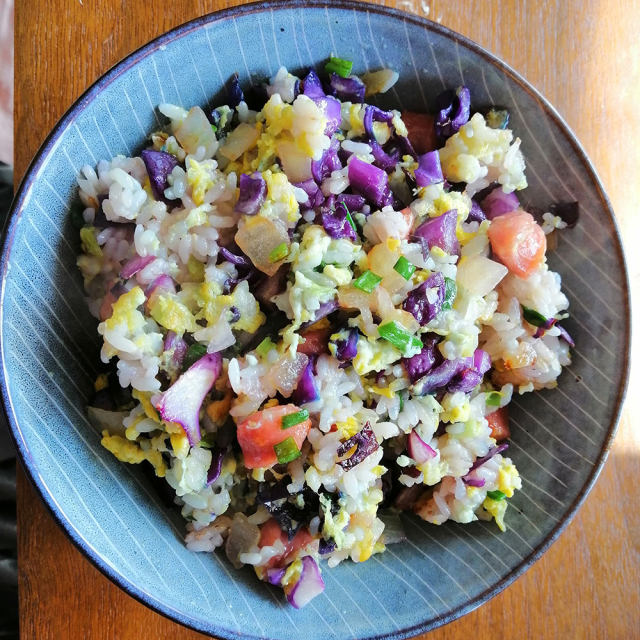 紫包菜蛋炒饭