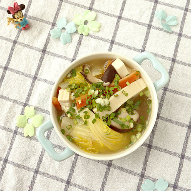 三丝白菜豆腐汤