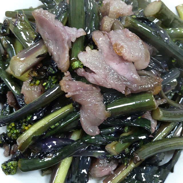 紫菜苔炒咸肉