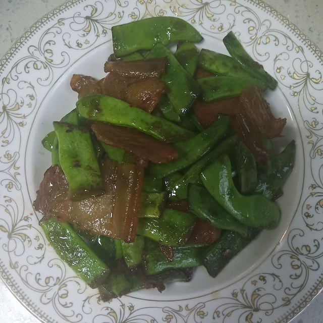 咸肉炒四季豆