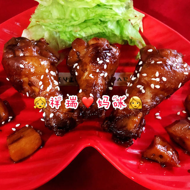 👩‍🍳仙草烹饪🍳cooking👩‍🍳：祥瑞宝贝的餐桌之酸甜莲菜🍗鸡腿🍗