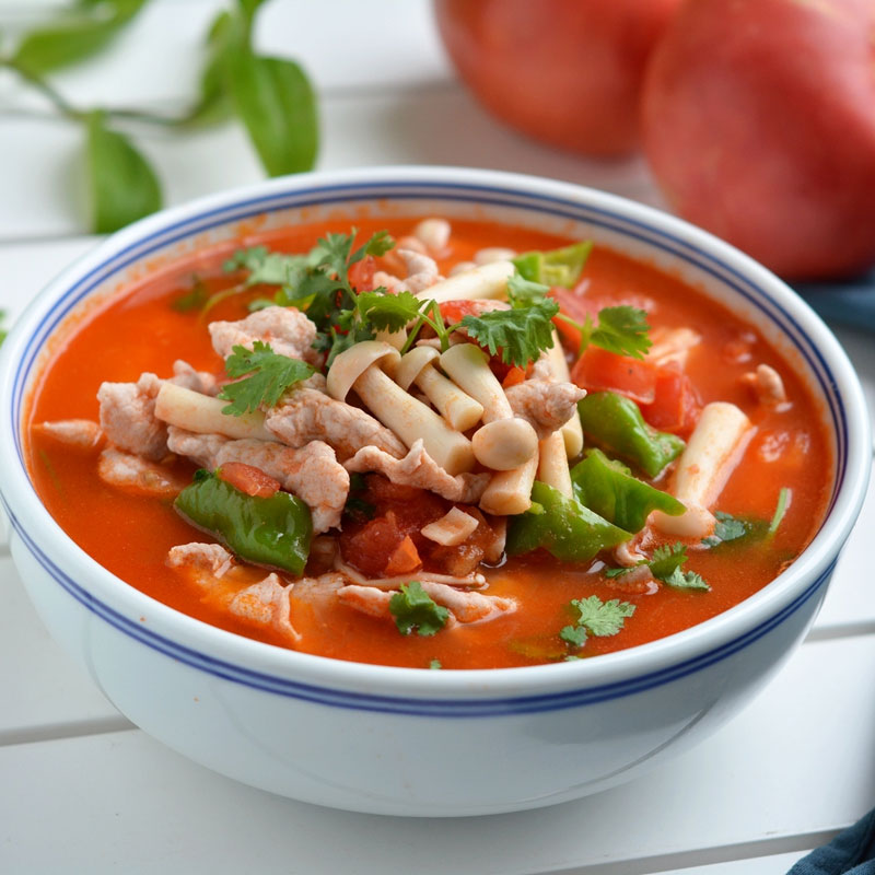 西红柿肉片汤的做法图片