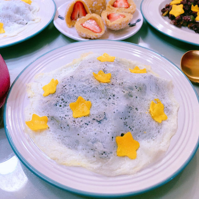 蛋包鸡肉五彩杂粮饭