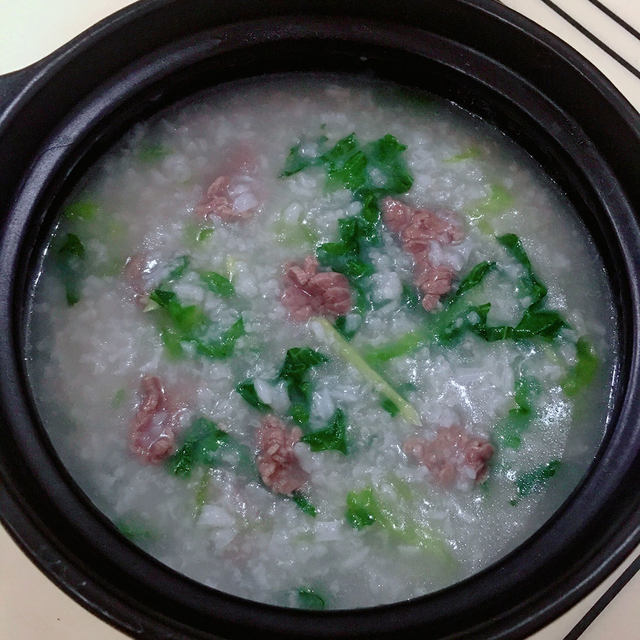 生菜牛肉粥