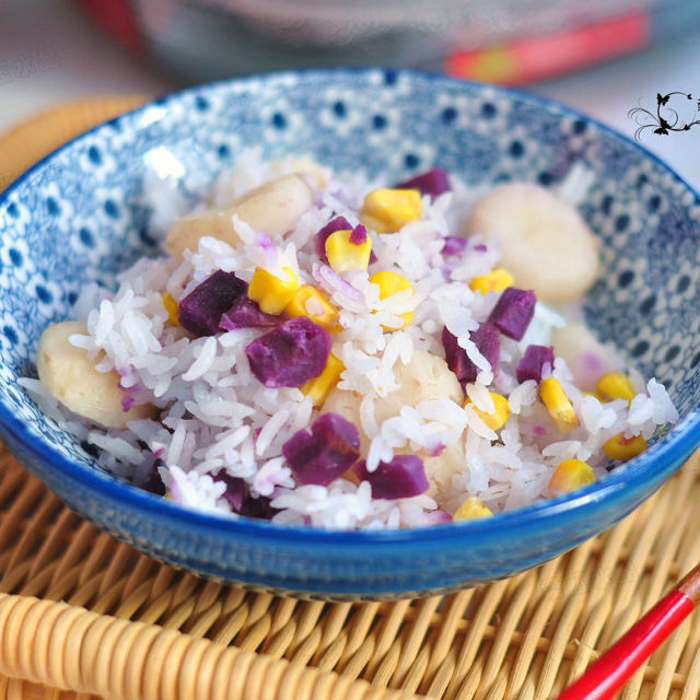 紫薯马蹄玉米饭