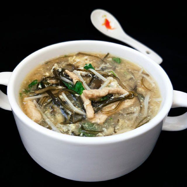海带肉丝菌菇汤
