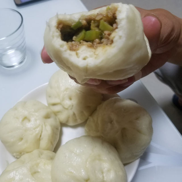 四季豆酱肉包