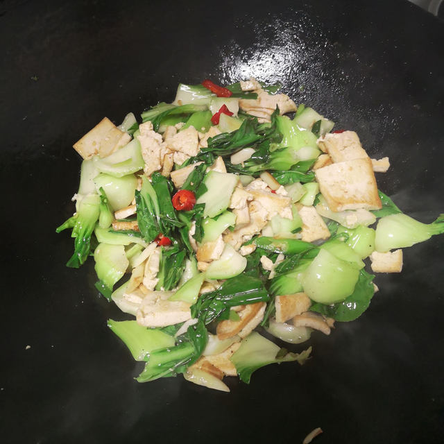 小青菜炒豆腐