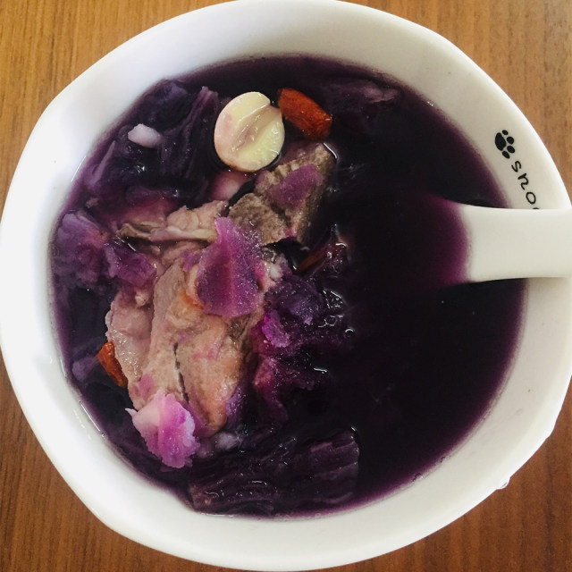 龙骨紫薯汤