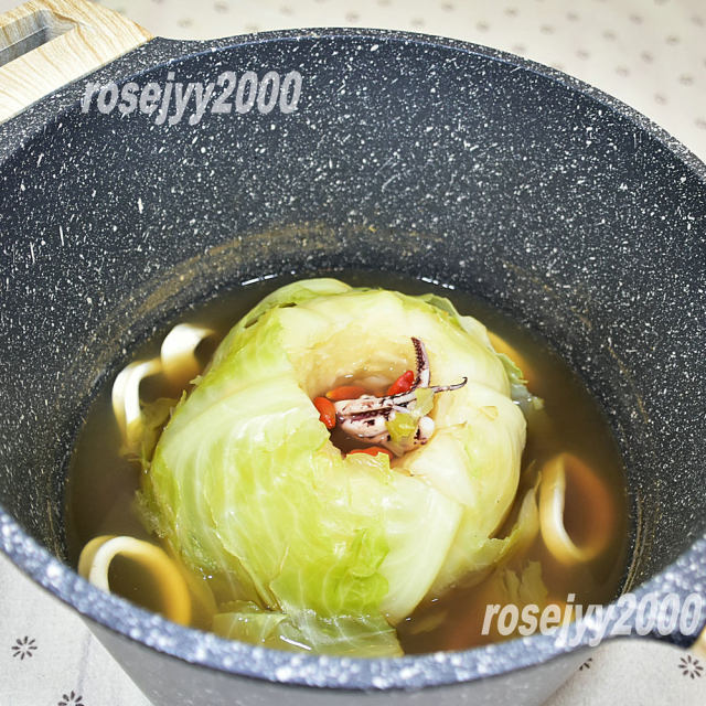 椰菜海鲜汤--润燥汤羹