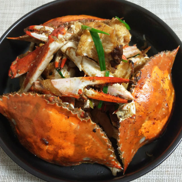 姜葱炒海蟹