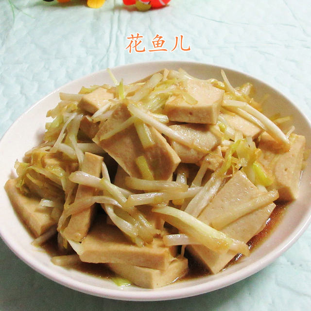 韭菜芽炒千页豆腐