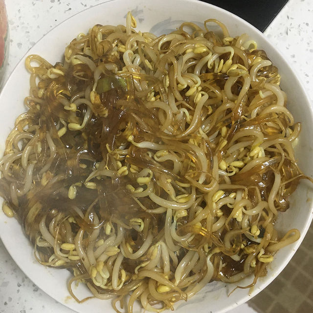 笨豆芽炒粉