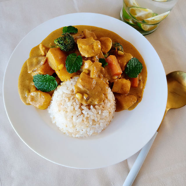 鸡胸肉咖喱土豆饭