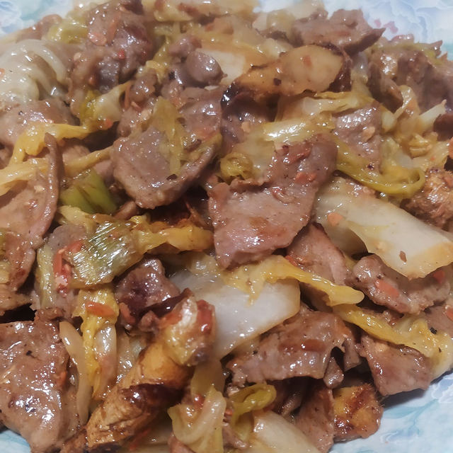 羊肉炒酸菜