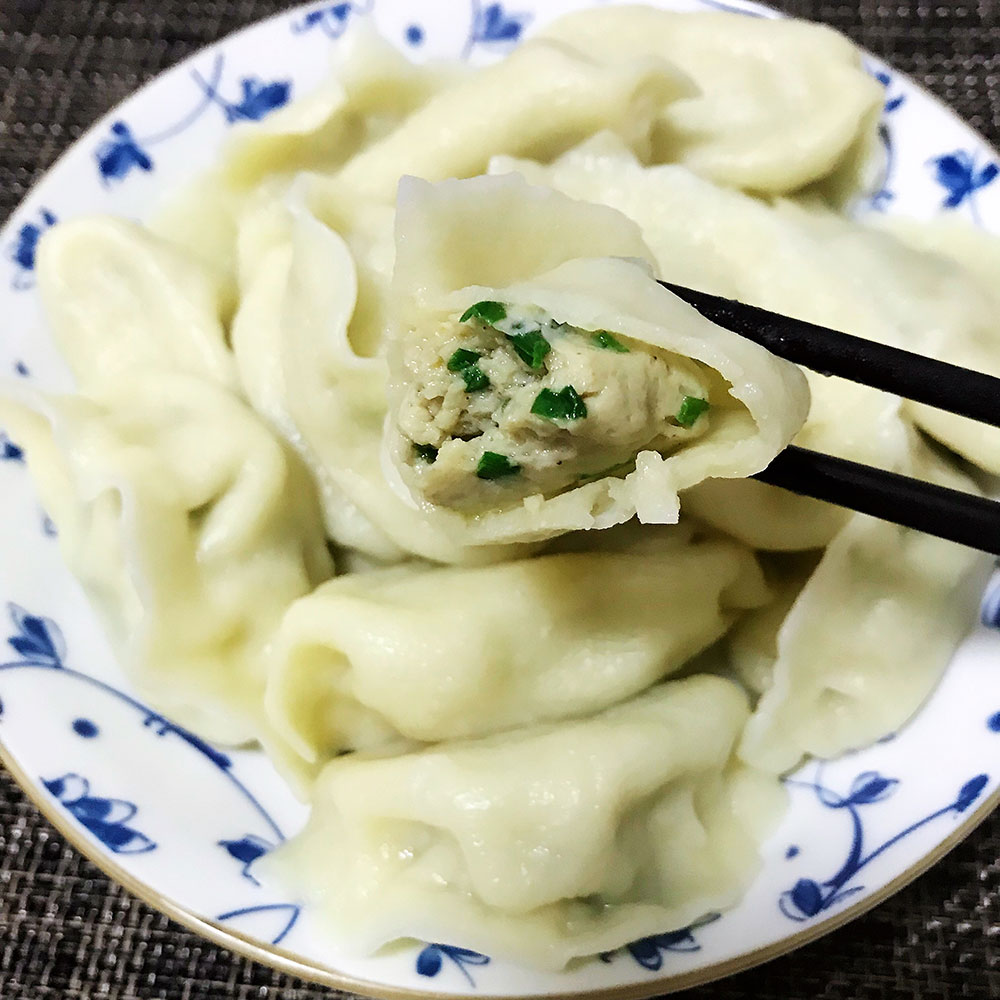 绿野薄荷韭菜鲅鱼水饺绿野薄荷猪肉鲅鱼水饺金凤栖梧鲅鱼水饺碗里姜膳