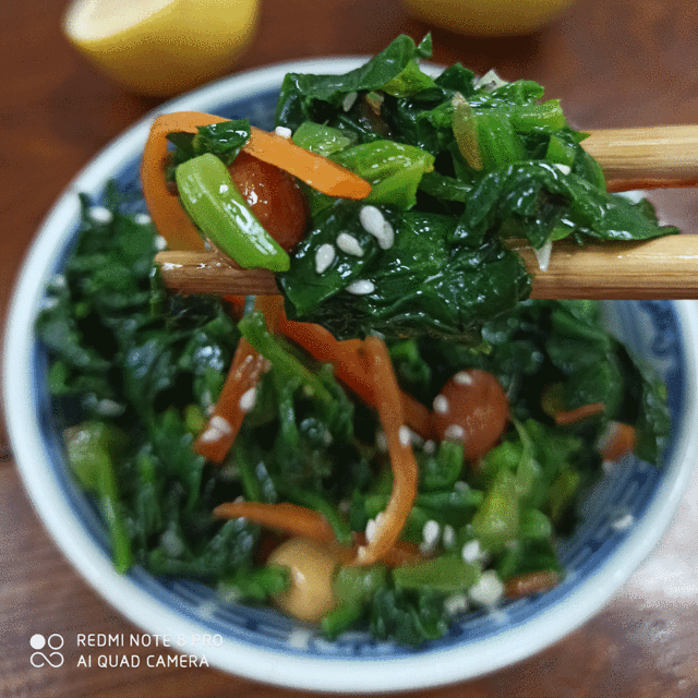 花生米拌菠菜