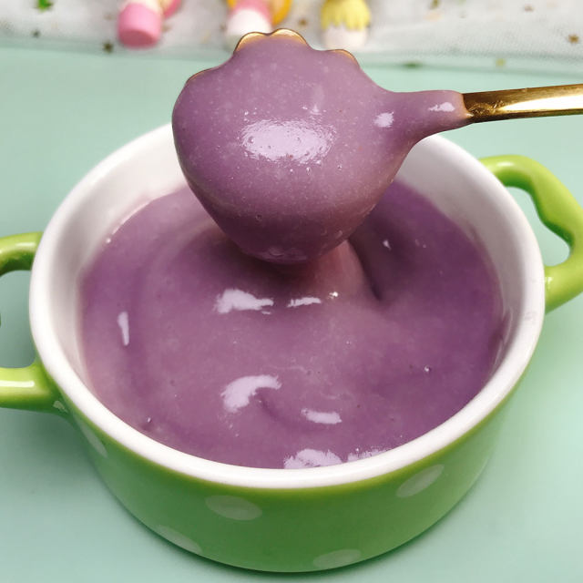 【山药紫薯米糊】6、7、8月龄婴儿宝宝辅食