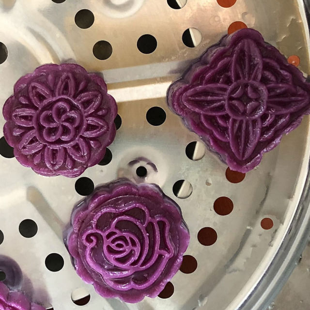 紫薯蒸月饼 