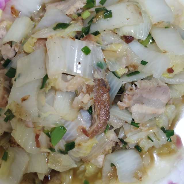 白菜炒肉片