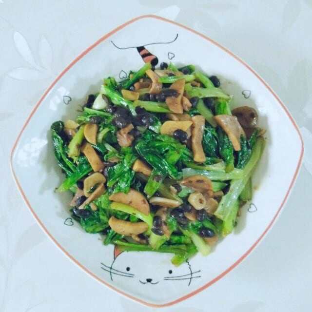 豆豉油麦菜