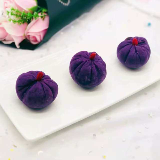 紫薯豆沙茶巾绞