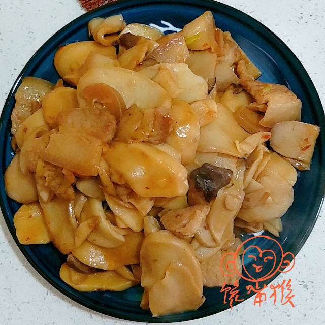 杏鲍菇煸肉片