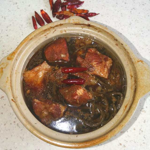 干豆角炖排骨