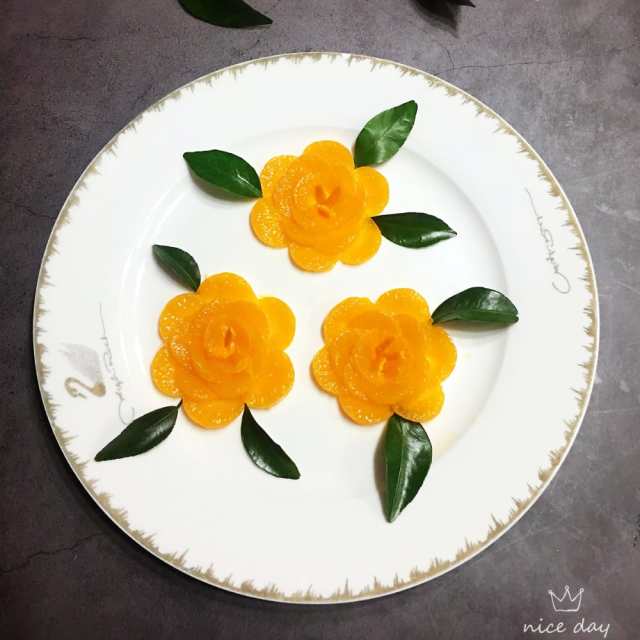 橘子花朵果盘